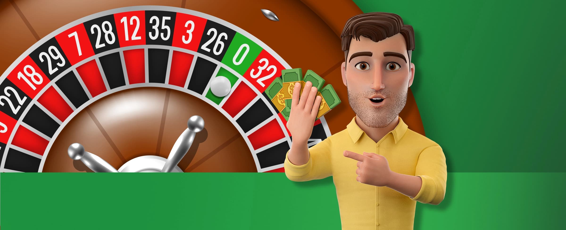How much does Green win on Roulette?