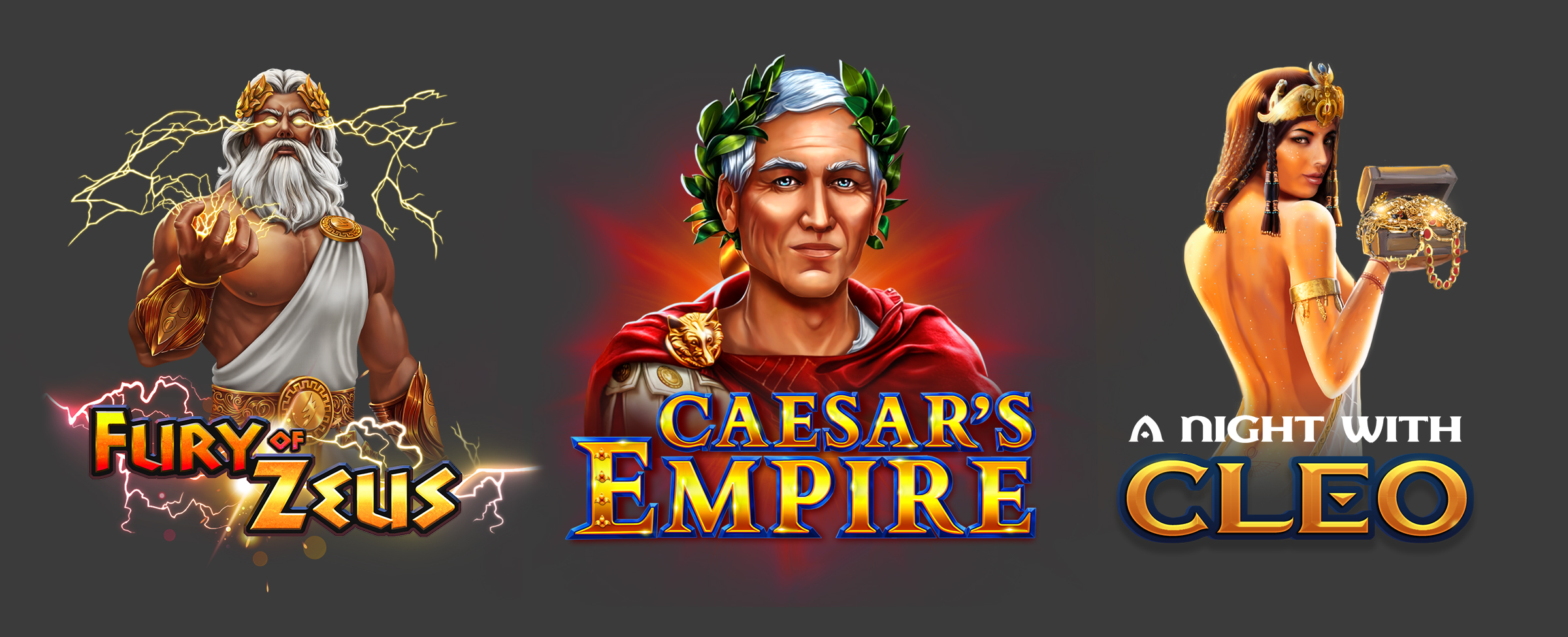 Alrighty then... if you liked Caesar's Victory – and of course you did – then I know you'll love Fury of Zeus, A Night With Cleo, and, yup: Caesar's Empire. (Yes, the other one!)