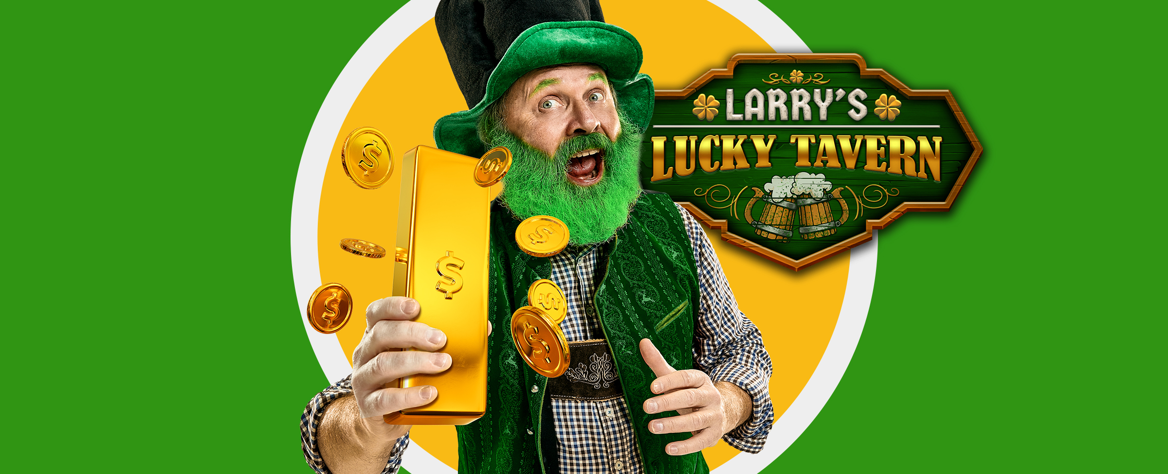 It’s time for a tall glass of luck at Larry’s. And at this fine establishment, it comes on tap. Let’s review the Larry’s Lucky Tavern pokie and sample the wares.