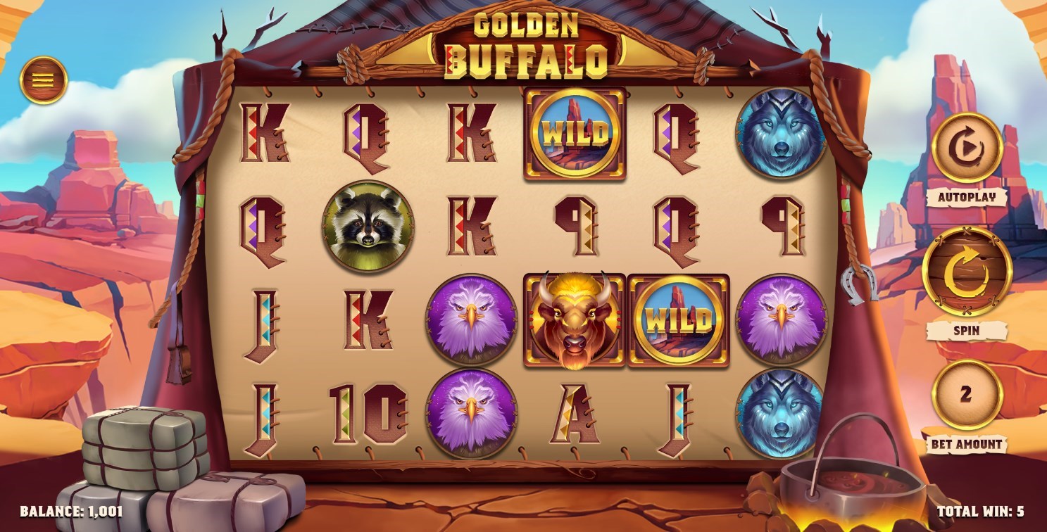 golden buffalo online pokie at Joe Fortune Australia