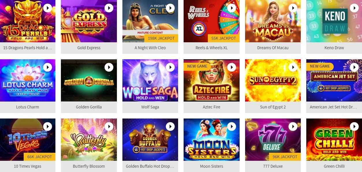 online casino game selection at Joe Fortune Australia