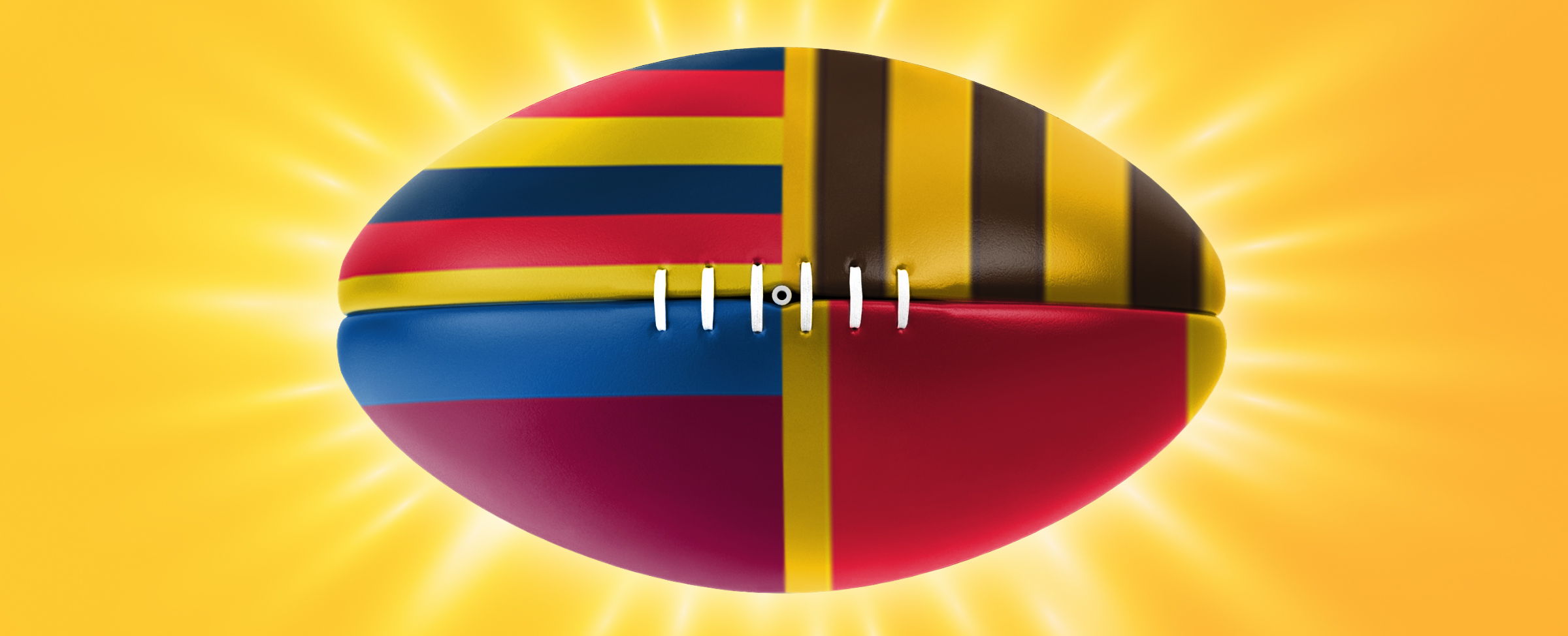 AFL Crows vs Hawks football graphic.