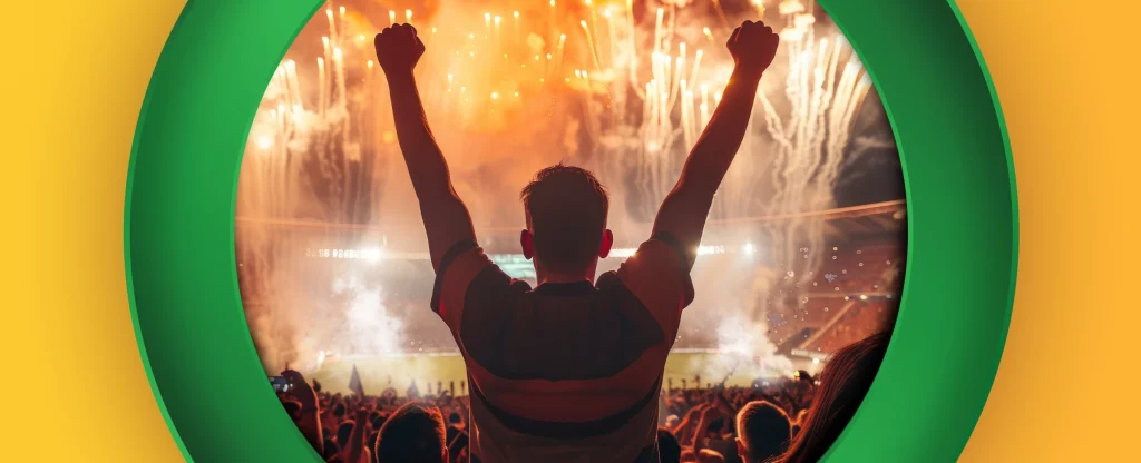 NRL Finals 2025 crowd erupts as fireworks light the night and fans celebrate a massive win.